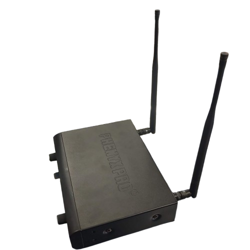 Phenyx Pro PTU-52-2H Wireless UHF Microphone System, Black, Very Good Condition With Hard Case, 2x Mic, Euro PSU, 2x Audio Technica Headphones
