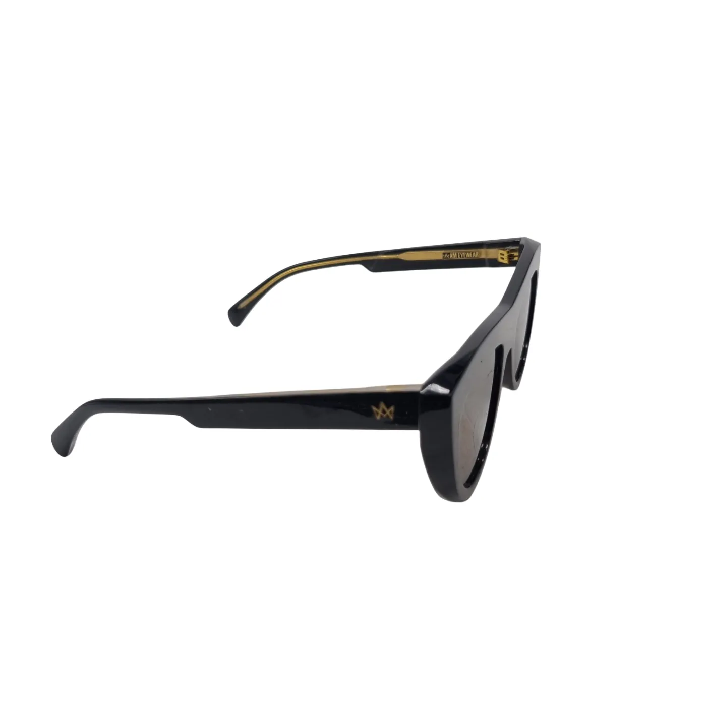 AM Solange Sunglasses 160-BL-SM Black/Gold (WR)