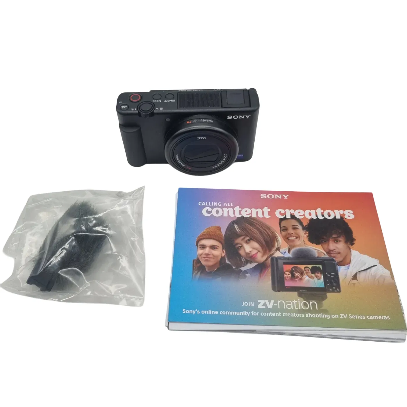 Sony CyberShot ZV-1 4K Vlog Digital Camera + Box + Manual + Mic + Battery *No Charger*