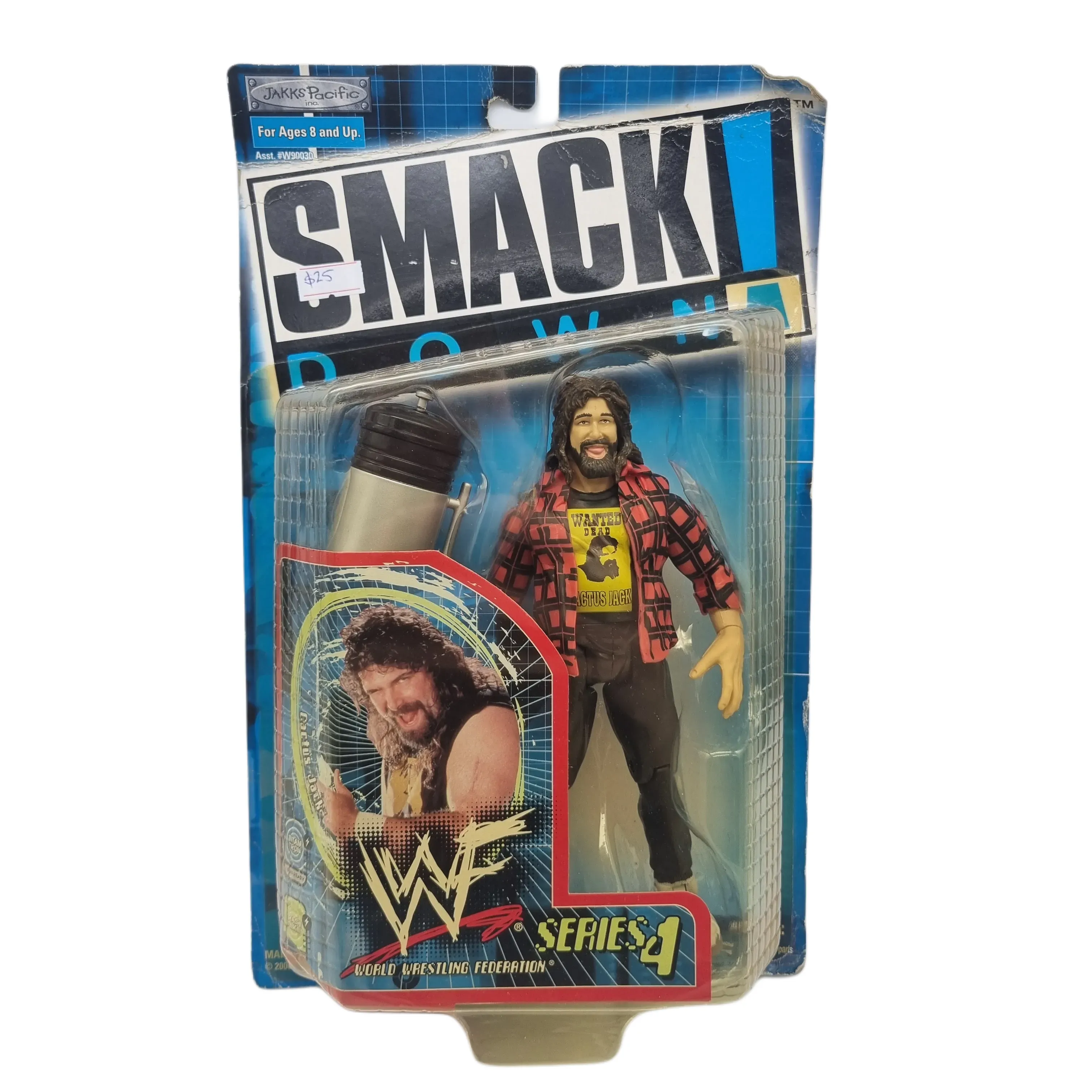 2000 Jakks Pacific WWF Smackdown Series 4 Cactus Jack Figurine