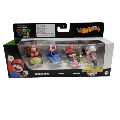 Hot Wheels Mario Kart Die-Cast Vehicle 4-Pack Mario Model (NA 1422369)