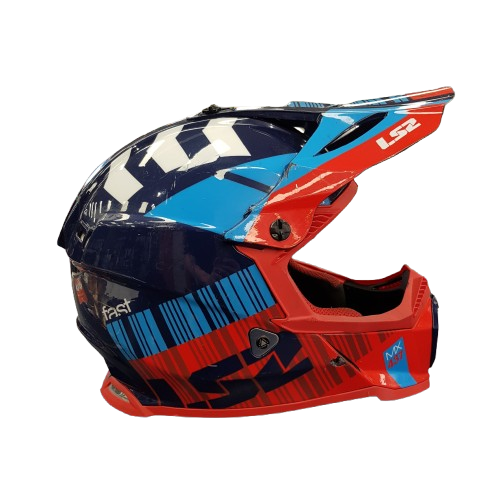 Ls2 Helmet Ecer22 Red Blue (1423948) (Used)