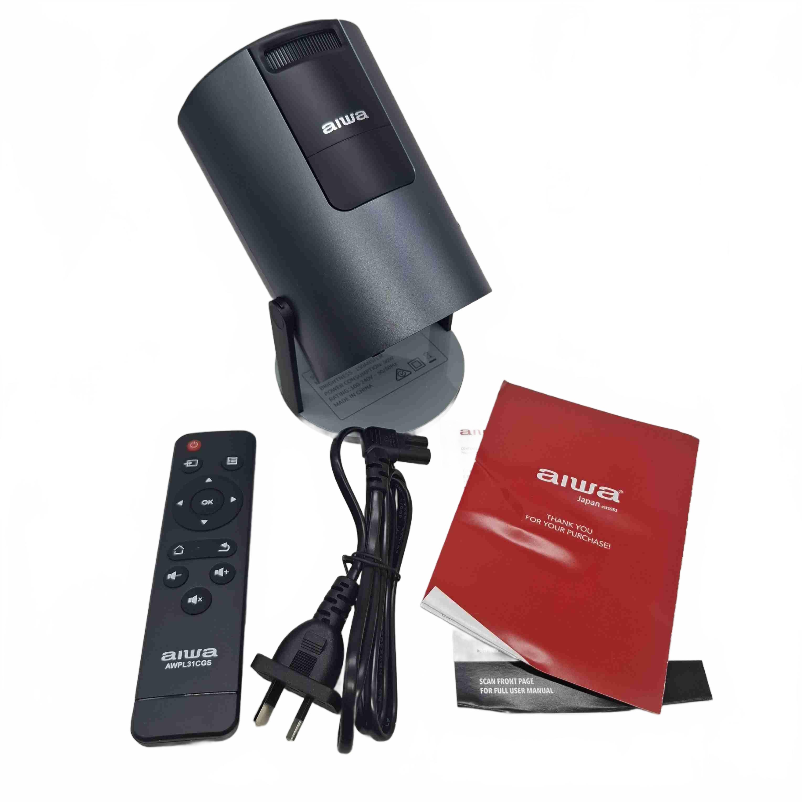 Aiwa Projector AWPL31CGS Black In Box With Power, Remote &Manual (WR 1432646)