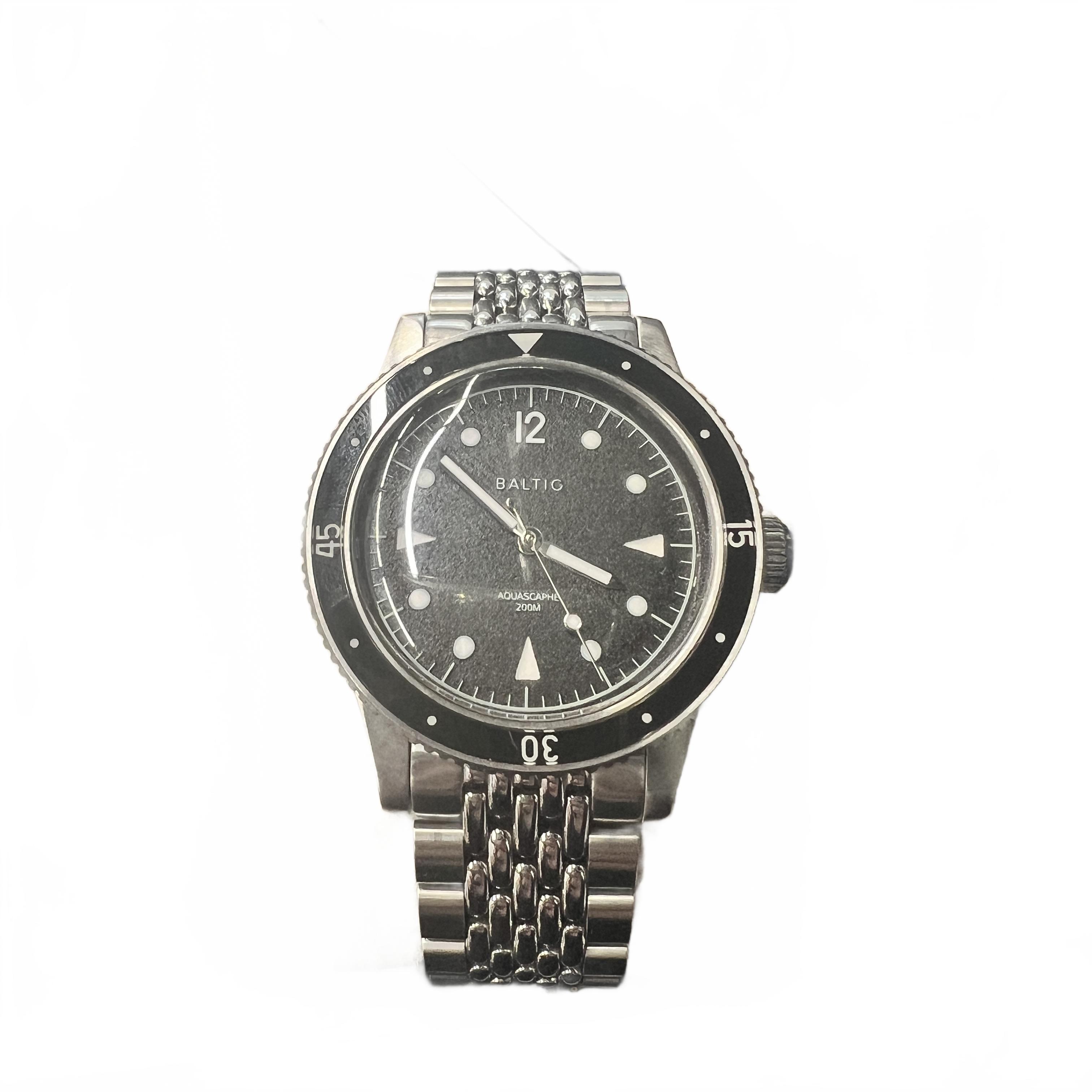 Baltic Aquascaphe Black Steel Analogue Watch (MK)