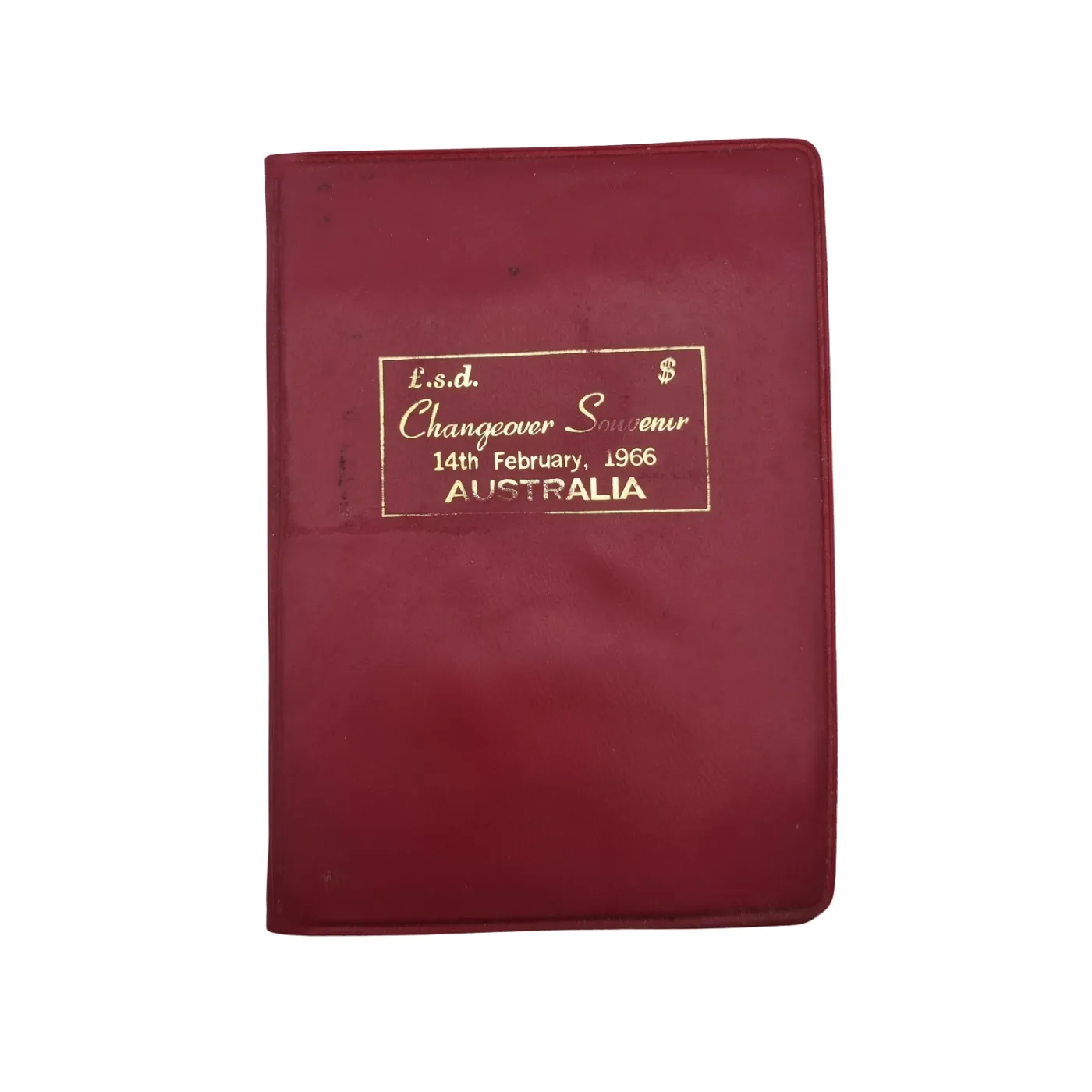 Australia Changeover Souvenir Red Wallet Coins Set 1966 Silver 50