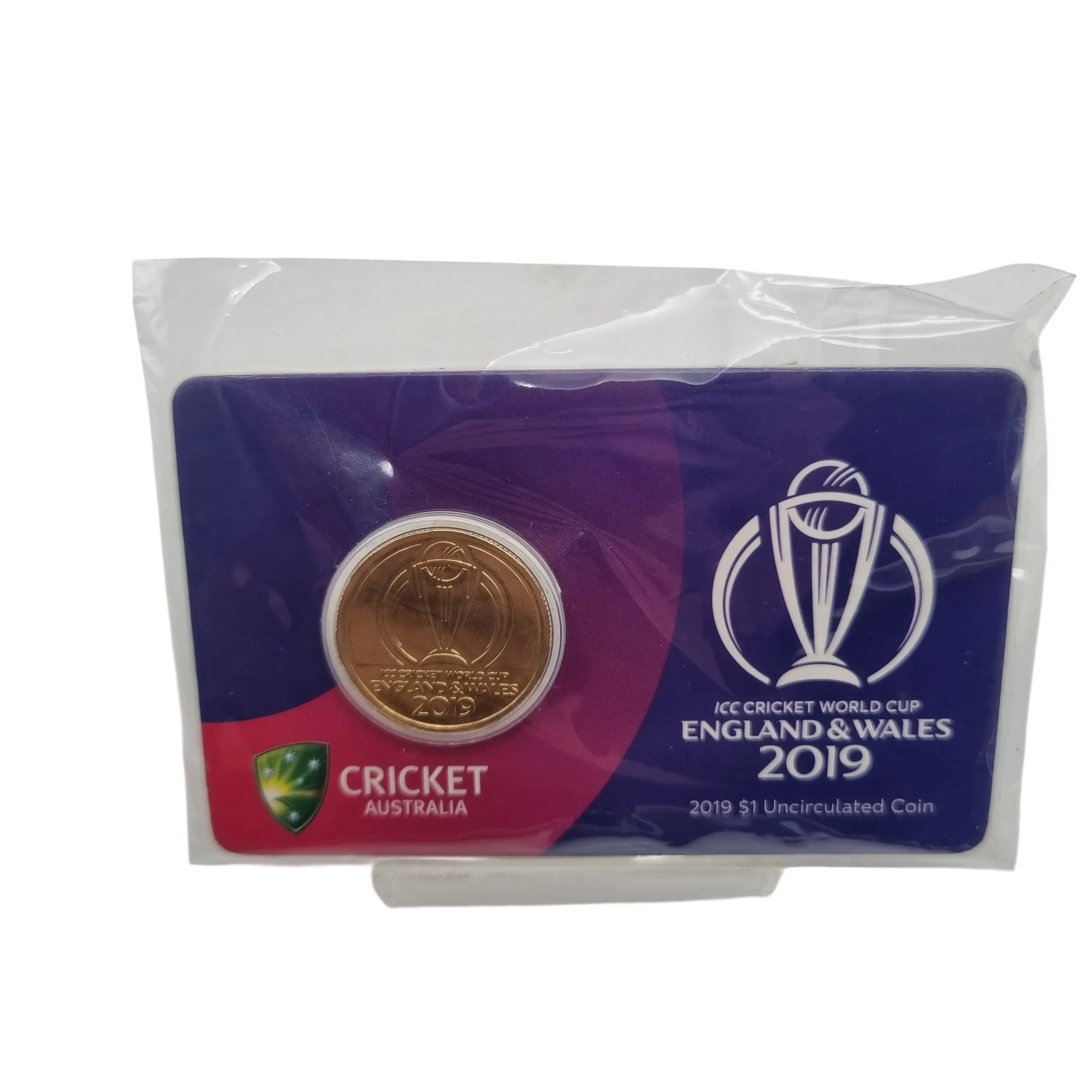 2019 ICC Cricket World Cup One Dollar ($1) Uncirculated Australian Decimal Coin
