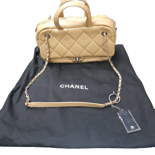 Chanel Lambskin Quilted Flap Beige With Entru[y Certificate (MR)