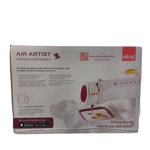 Elna Air Artist Wireless Embroidery Machine, Like New Condition Factory Sealed (WR)