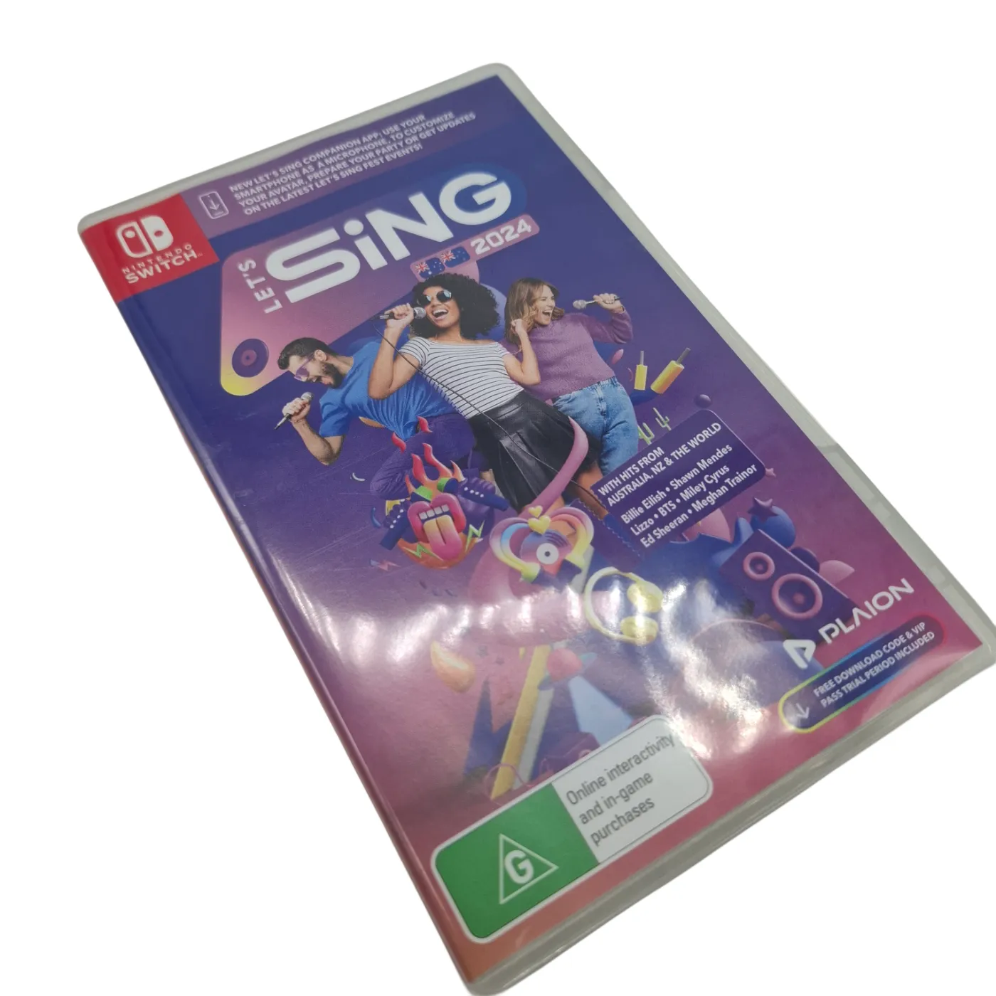 Nintendo Switch Game Lets Sing 2024 + 2 Mics (WR 1419901)