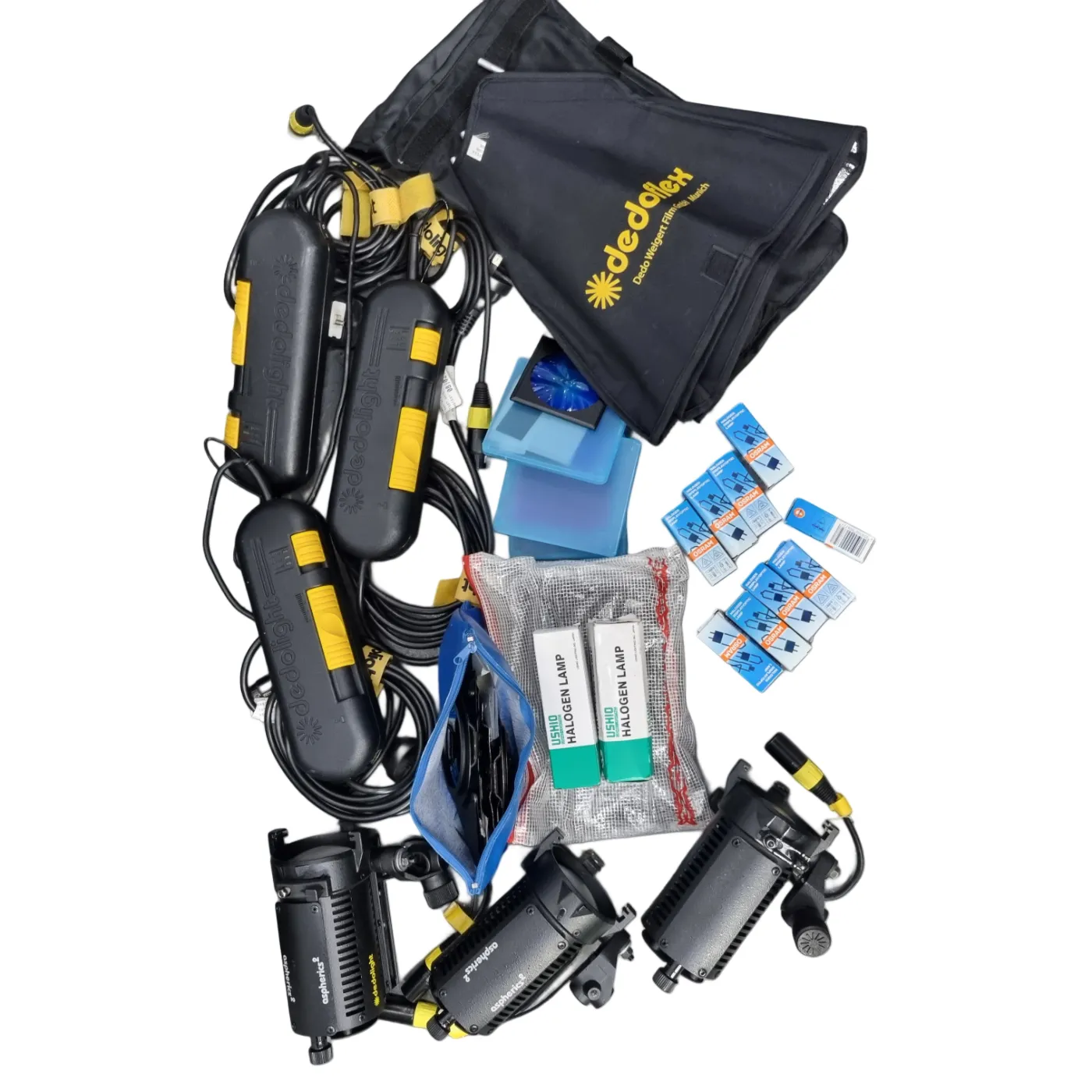 Dedolight Light Kit DLH4 2x + DLH3 + Bag + Power Supply + Accessories (WR 1361593)