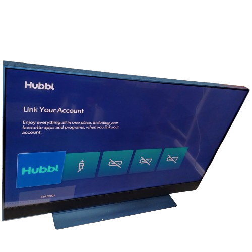 Hubbl 55 Inch Glass OLED 4K Blue Smart TV LT055A-04-FXTL With Remote (Pickup Only) (LE)