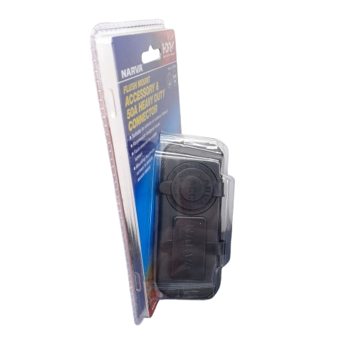 NARVA Heavy-Duty Twin Flush Mount 50A Connector/ACC Socket 81143BL (MR)