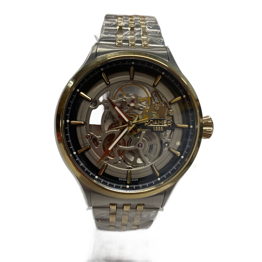 Roamer Competence Skeleton IV 43mm Silver Skeleton Dial Stainless Steel Bracelet (NG)