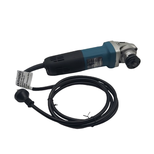 Makita GA5040C 125mm/5in Angle Grinder, 240V, Teal Blue, Like New; With Box, Manual, Handle, Guard, Spanner + Disc (CP 1360229)