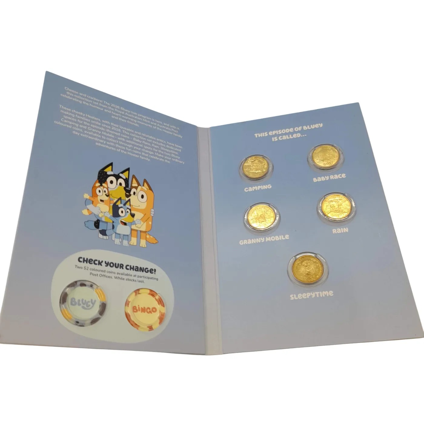Bluey Coin Collection 2026 – 5 Coins + Ram Roll (WL 1422724)