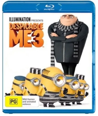 Despicable Me 3 Blu Ray + Digital Ultraviolet – Very Good Condition
