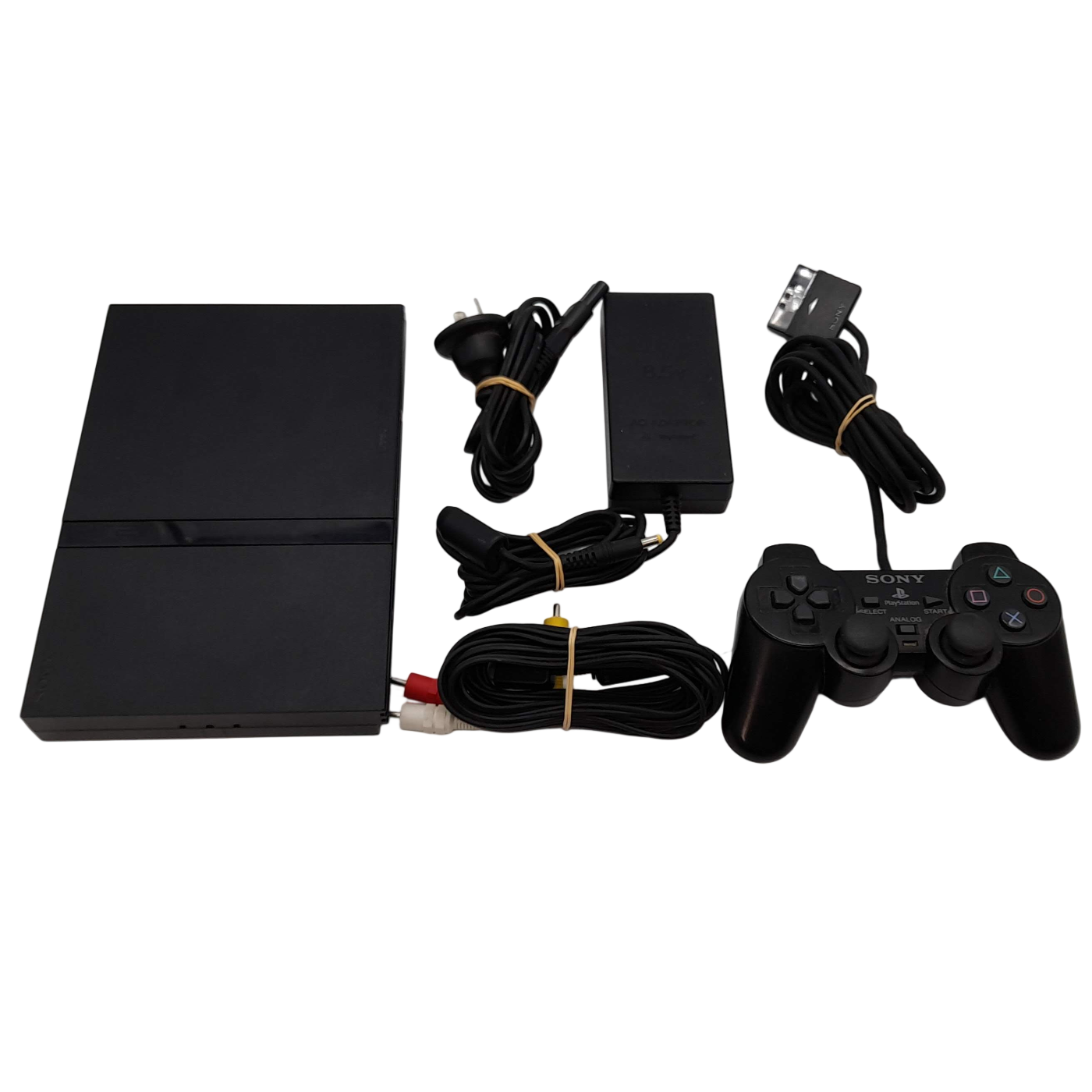 Sony PlayStation 2 Slim Console SCPH-70002 Black + Controller + AV Lead + Adapter