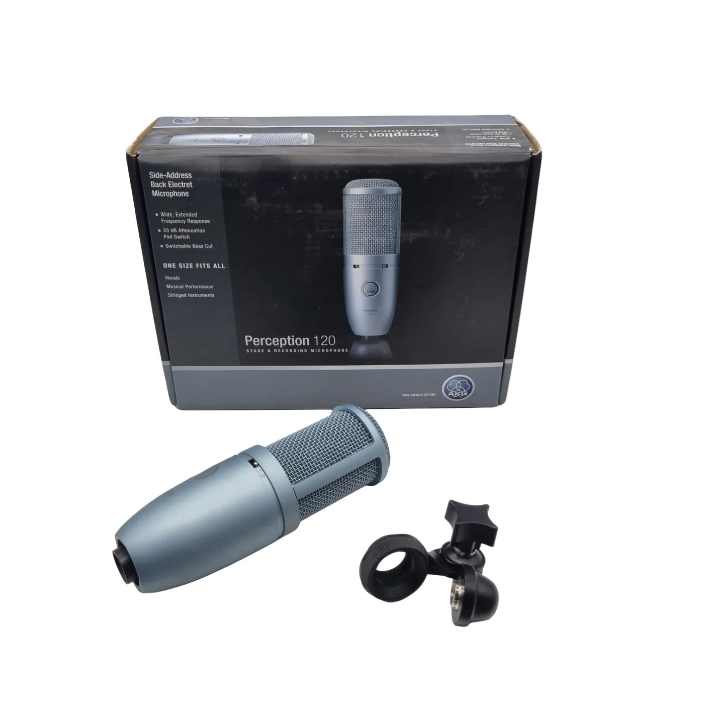 AKG Perception 120 Condenser Microphone In Box With Mic Clip (WR 1406490)