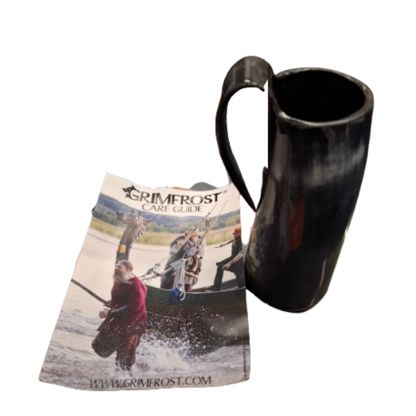 Grimfrost Grey Horn Style Cup with Handle (JN)