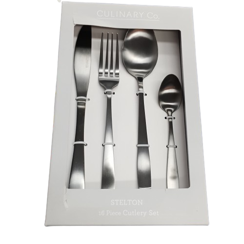 Culinary Co Stelton 16 Piece Cutlery Set Silver (1433627) (CP)