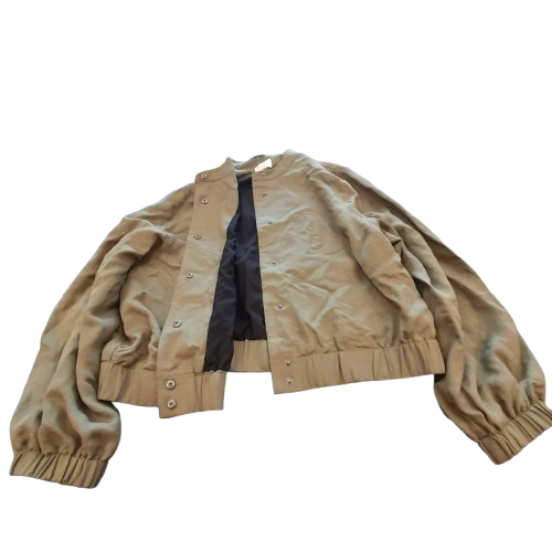 Linen Blend Bomber Jacket ( Size 14 )