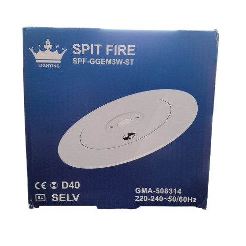 Spit Fire GGEM3W-ST Recessed LED Spitfire Emergency Light Matte White (LN)