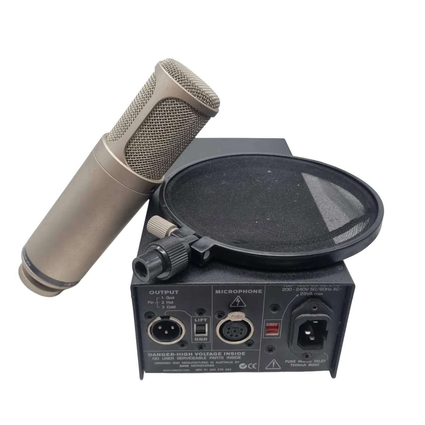 RODE Microphone K2 with Stand, Lead, and Power Supply *No Microphone Lead* (WR 1350409)