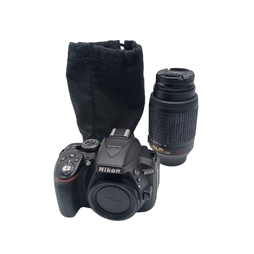 Nikon D5300 DSLR Camera with 55-200mm Lens **No battery No Charger** (1425968) (CP)