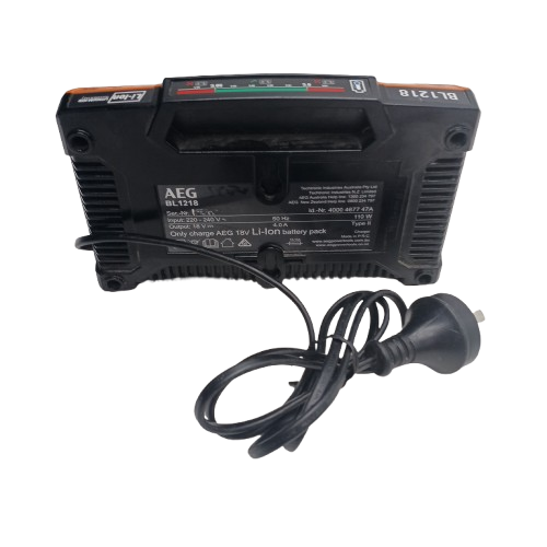 AEG BL1218 18V Li-Ion Battery Charger, Orange, Not Backwards Compatible Version, Good Condition (NA 1369299)