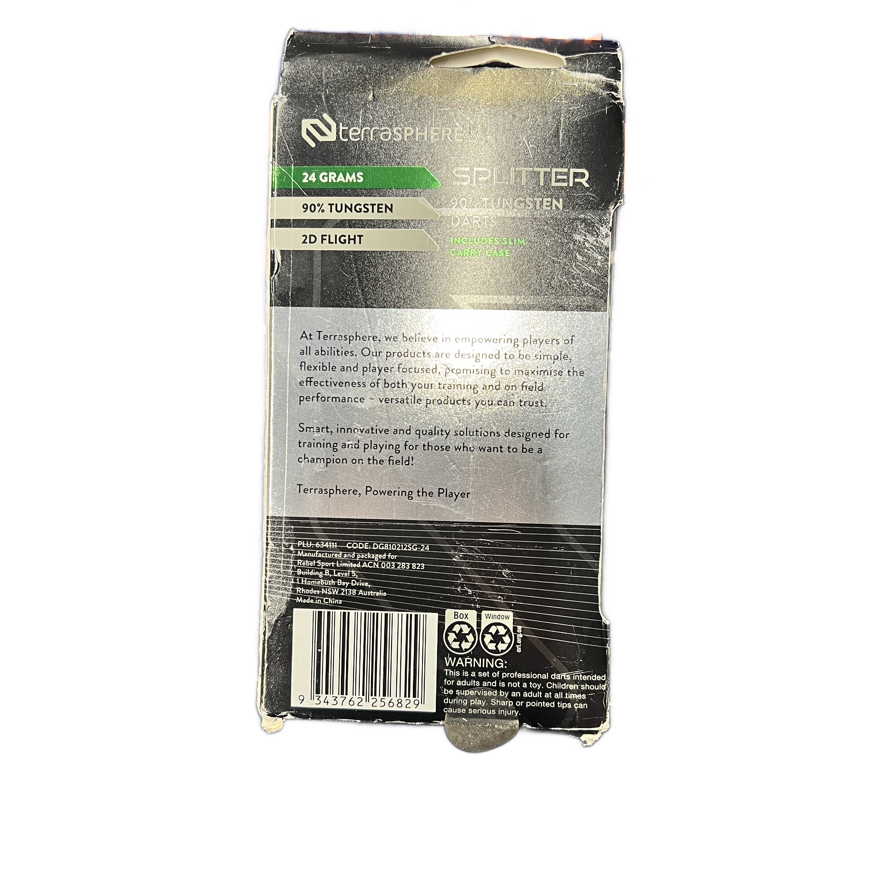 Terrasphere Darts Set Splitter 24g 90% Tungsten (MK)