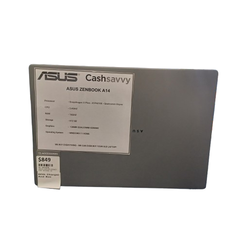 Asus Zenbook A14 Copilot+ PC Snapdragon X Plus 16GB RAM 512GB SSD With Box And Charger ( LE )