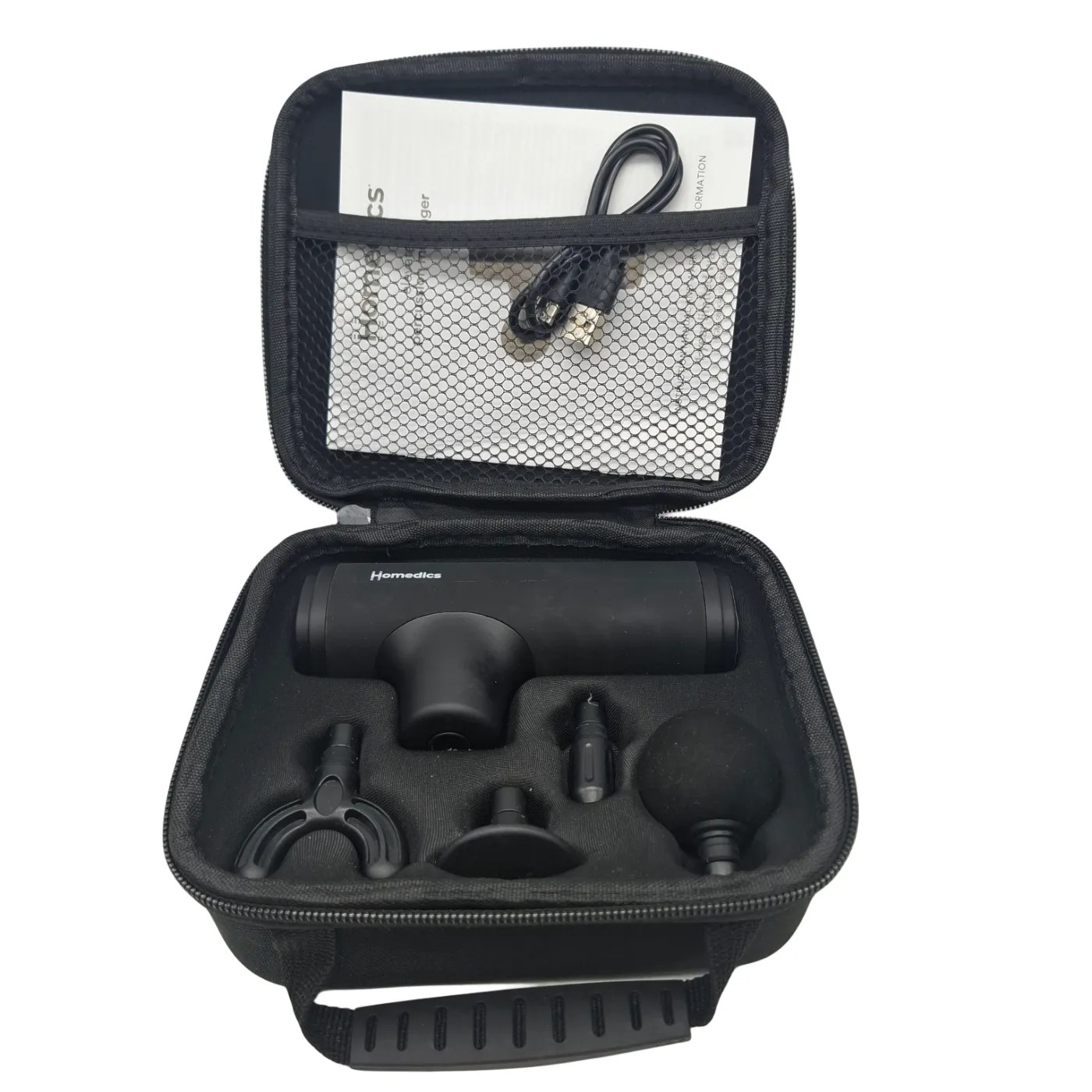 Homedics Mini Massage Gun with Case & Attachments (WR)