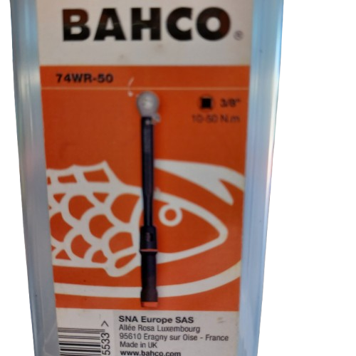 Bahco 74WR50 3/8″ Drive 10-50Nm Torque Wrench Mechanical Adjustable Window Click (lel)