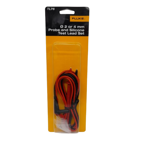 Fluke TL76 2mm and 4mm Yellow Probe and Silicone Test Lead Set (LN)