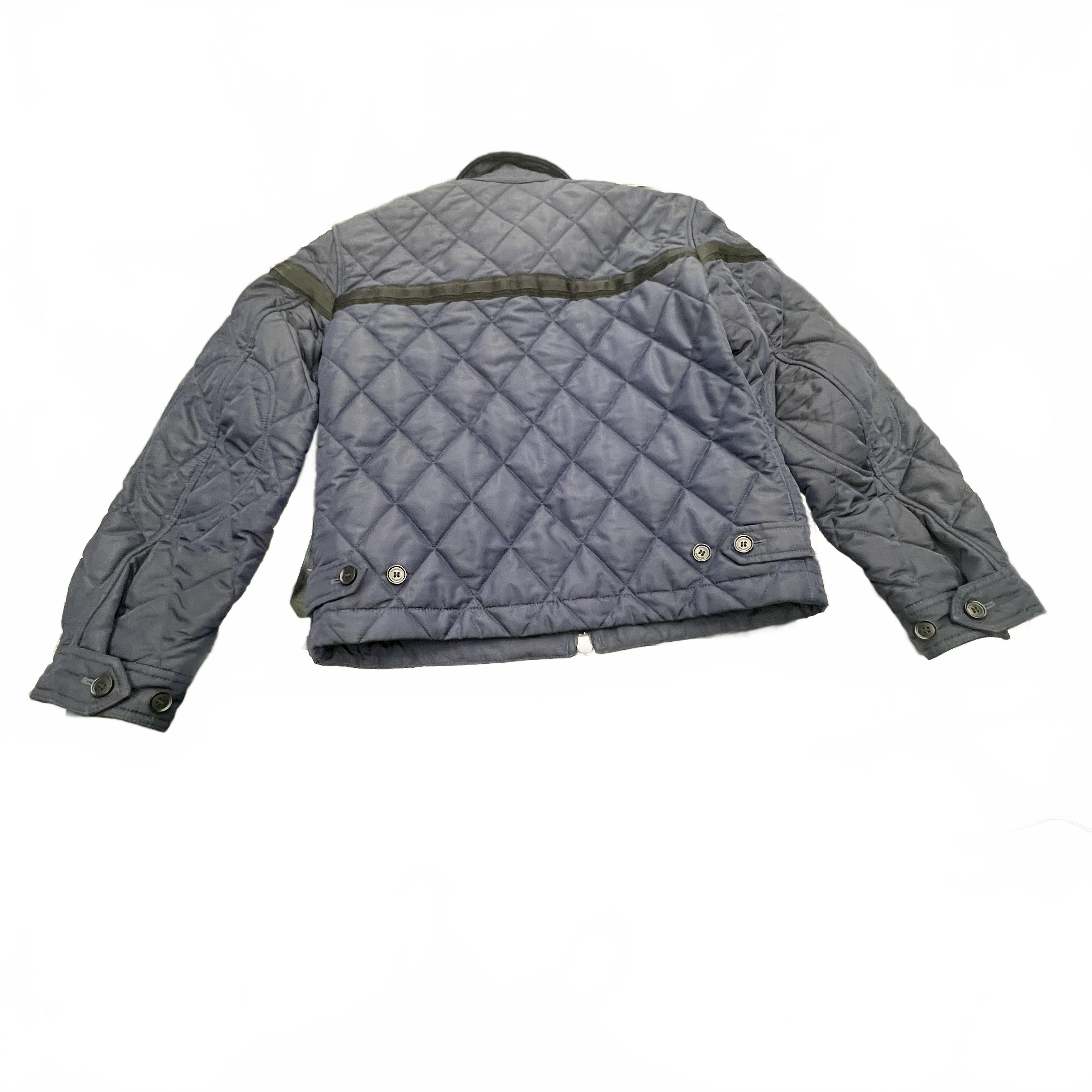 Burberry Quilted Jacket Blue Quilted Jacket (MK)