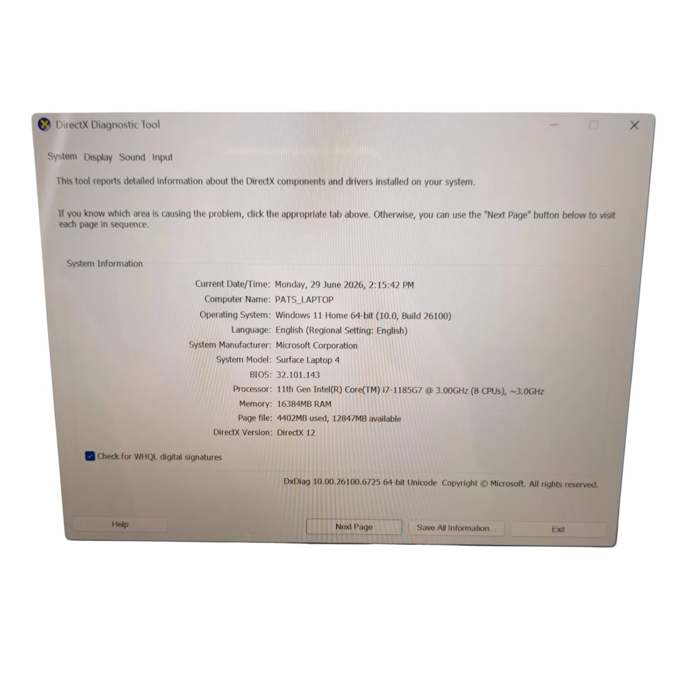 Microsoft Surface Laptop 4 i7-1185G7 16GB RAM 512GB SSD + Charger (WL1414517)