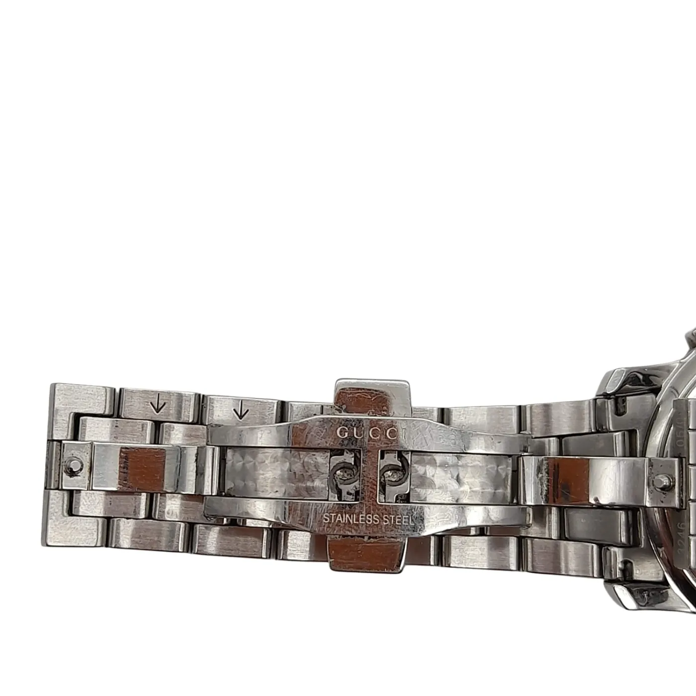 Gucci Chrono 5500 Men’s Silver Watch Light Scratches on Face (WL141515)
