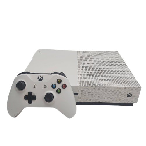 Microsoft Xbox One S Console 1681 – White (with Controller & Cables)