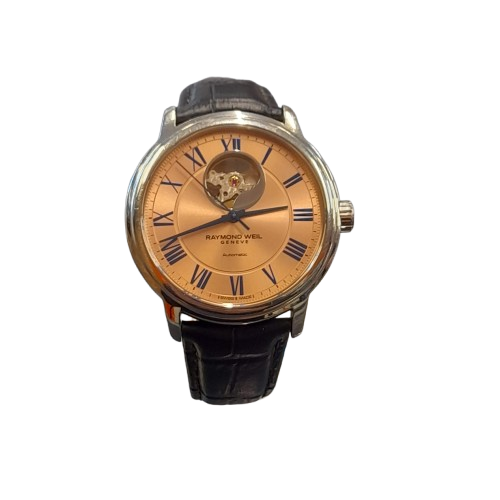 Raymond Weil Men’s Millesime Automatic Watch with Leather Strap (Model: 2925-STC-60001) (GE)