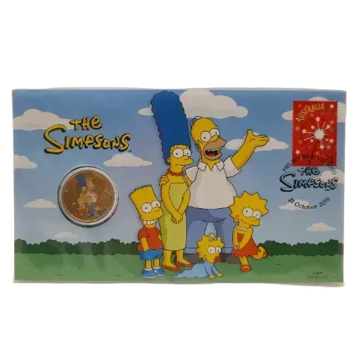 Australia 2019 The Simpsons Perth Mint Tuvalu $1 Coloured Coin