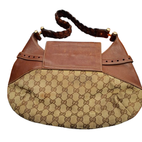 GUCCI Canvas Classic Handbag Brown (JN)