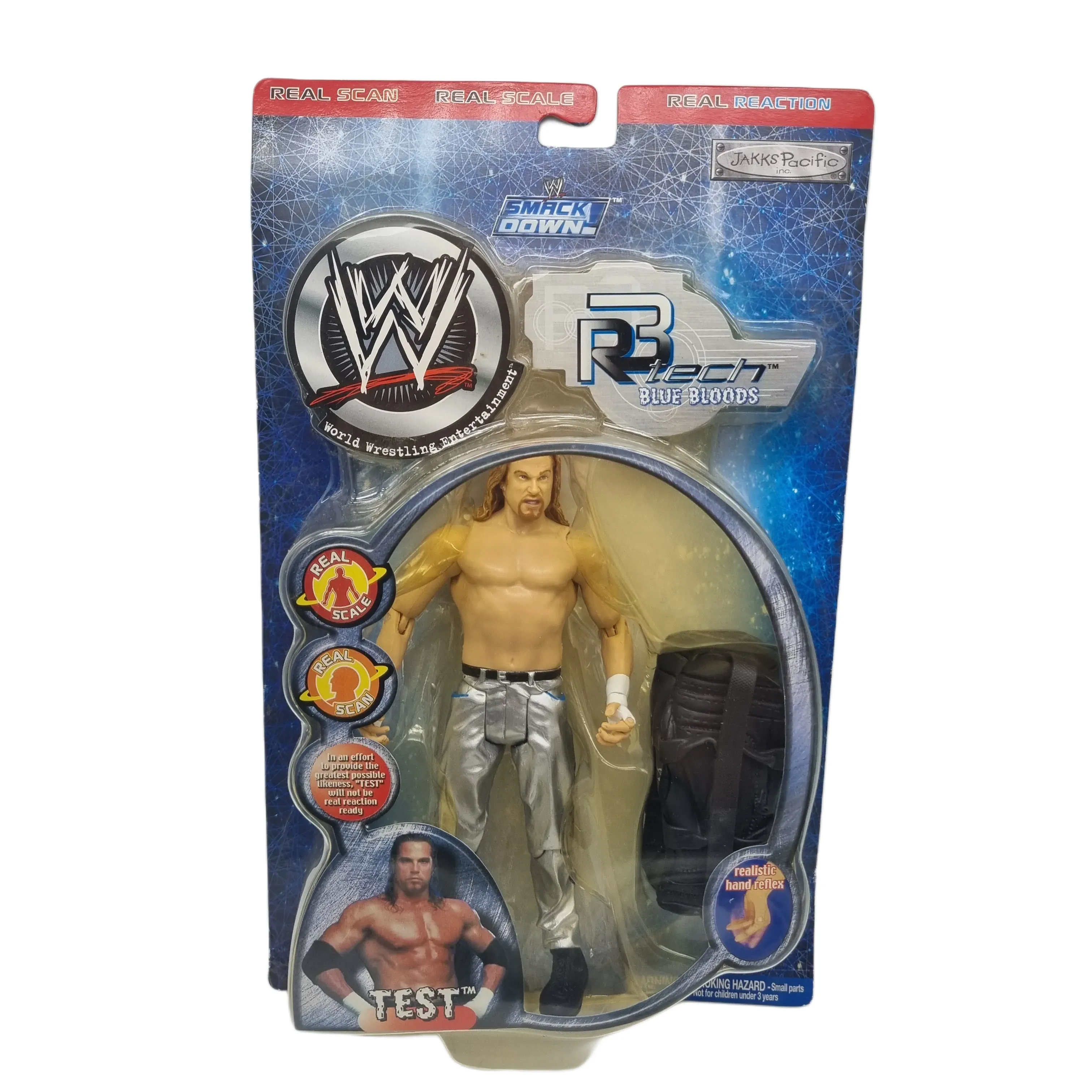 WWE R-3 Tech TEST Wrestling Figure Series 4 “Blue Bloods” Jakks Pacific 2001