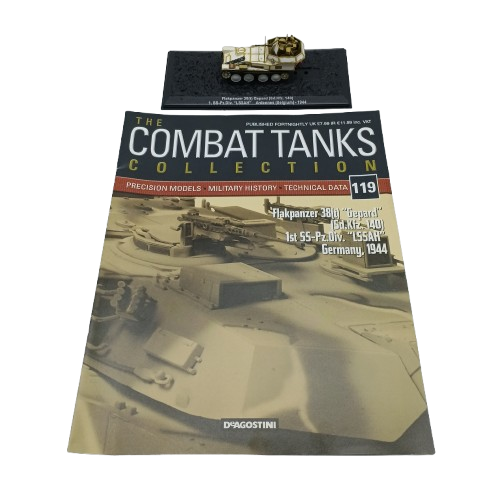 Combat Tanks Collection Flakpanzer 38(t) White Combat Tank Figure (With Magazine) (CP)