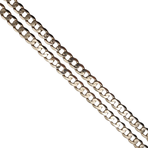 9ct Yellow Gold Curb Necklace – 37.62g, 55cm, Stamped 375