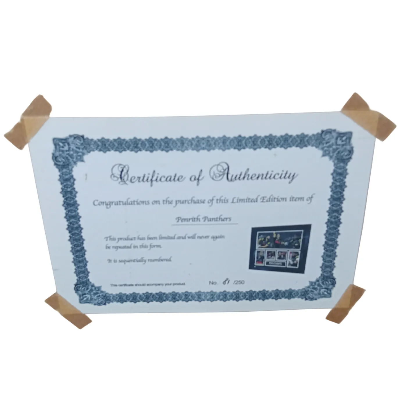 Penrith Panthers Limited Edition Frame 81/250 with Certificate of Authenticity (WR 1396233) **Pick Up Only**