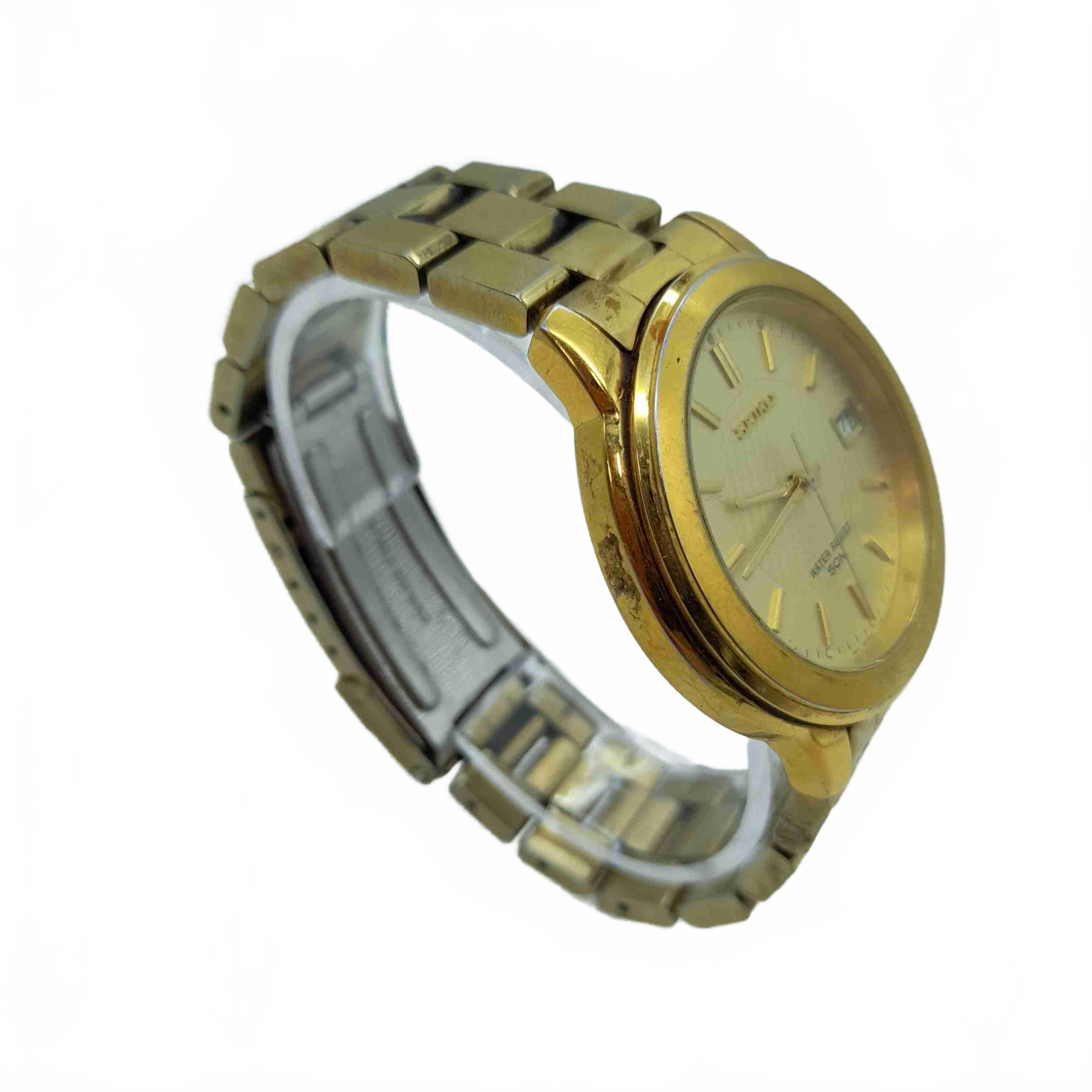 Seiko V742-8119 Gold Stainless Steel Analog Watch (WL 1433997)