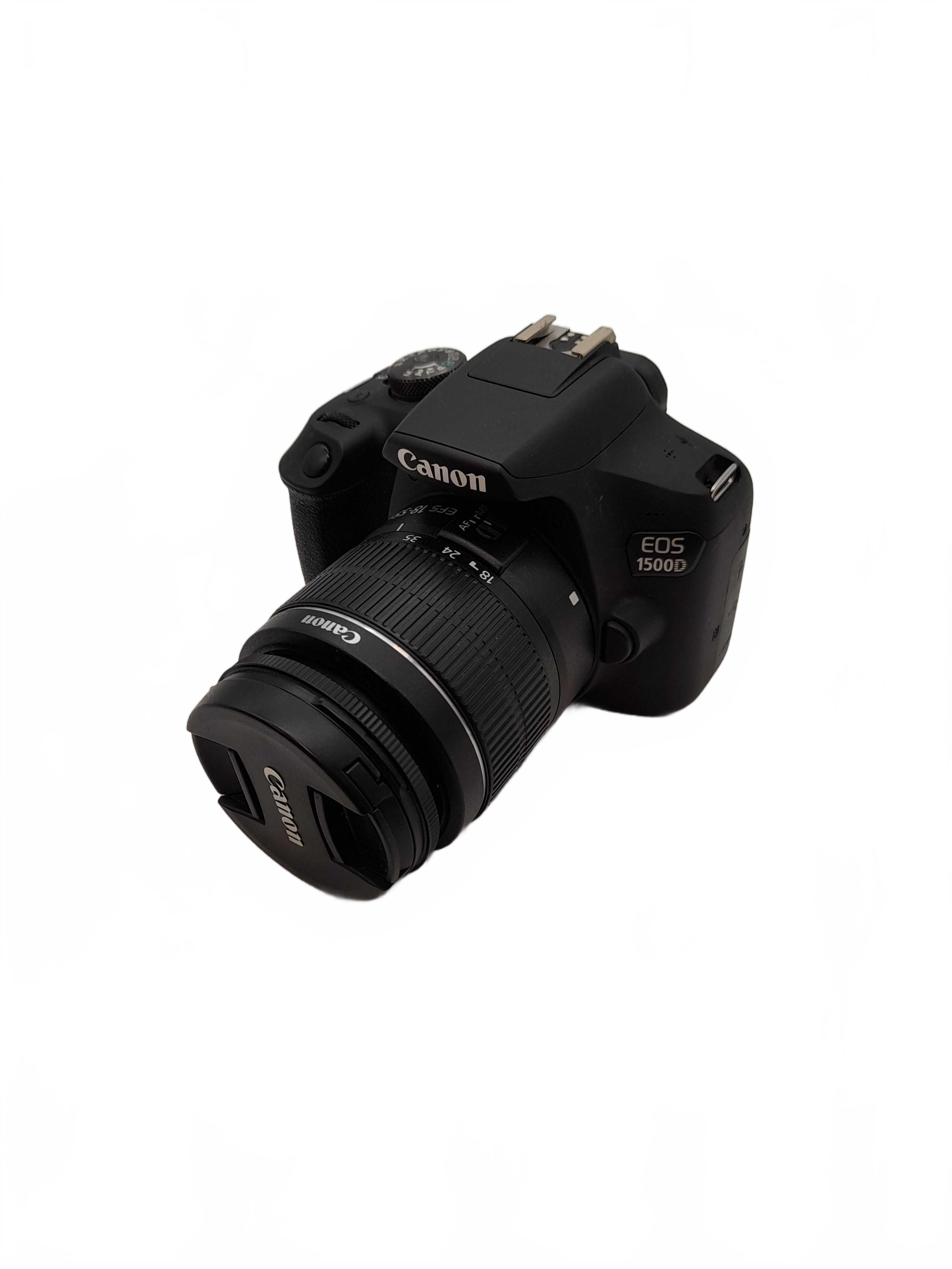Canon EOS 1500D DSLR Camera 24.1MP Black With 55mm + 18-55mm Lens + Battery + Charger + Strap (WL 1431501)
