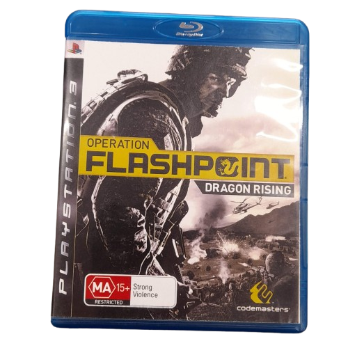 Playstation 3 Operation Flashpoint: Dragon Rising, Excellent Condition With Bluray Case And Manual, Crack In Centre Spindle