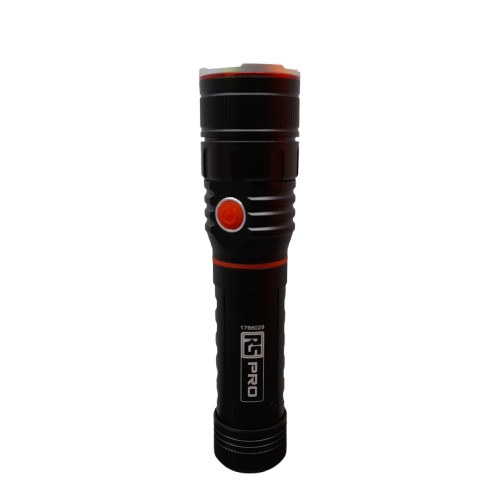 RS PRO LED Torch Black 250 lm, 167 mm Like New In Box ( Batteries Included )