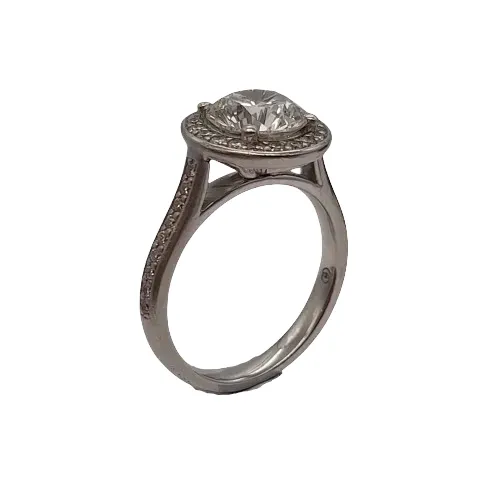 Ladies 18ct Platinum 33 Diamonds & Lab Grown Diamond Ring – LG TDW 2.00ct Diamonds TDW 0.32ct – M 6 With Valuation